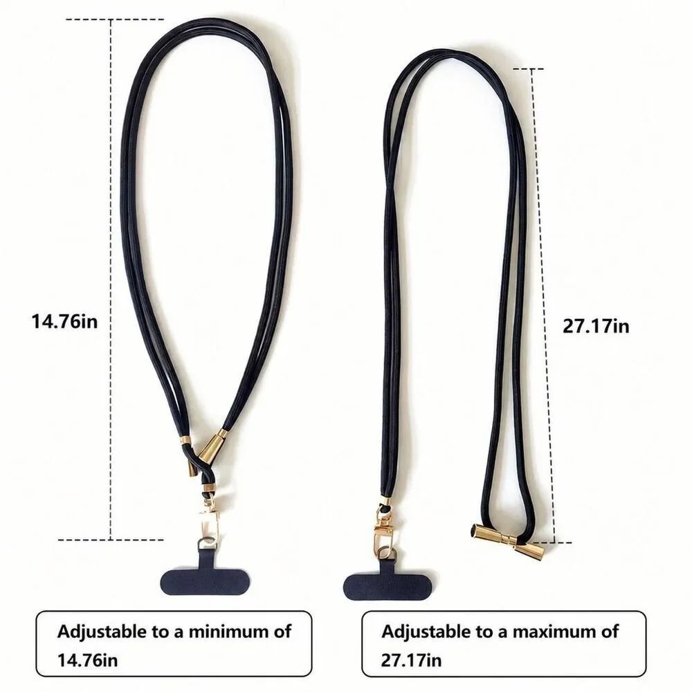 Universal Phone Lanyard Neck Strap With Tether Tab Adjustable Black NWOT - Picture 6 of 6